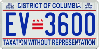 DC license plate EV3600