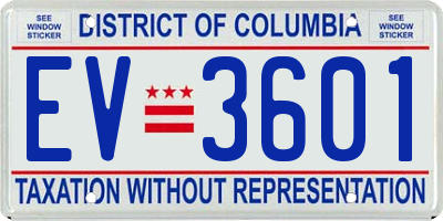 DC license plate EV3601