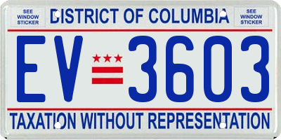DC license plate EV3603