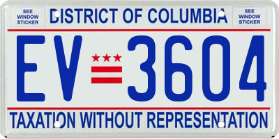 DC license plate EV3604