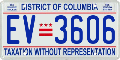 DC license plate EV3606