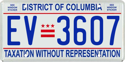 DC license plate EV3607