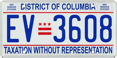 DC license plate EV3608