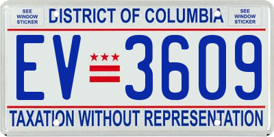 DC license plate EV3609