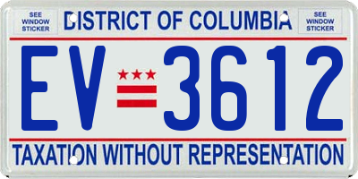 DC license plate EV3612