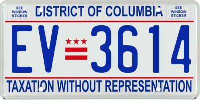 DC license plate EV3614