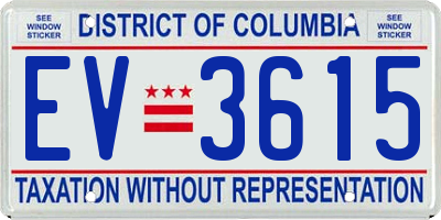 DC license plate EV3615