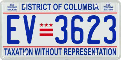 DC license plate EV3623
