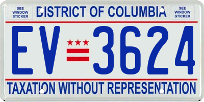 DC license plate EV3624
