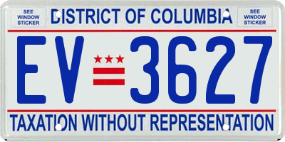 DC license plate EV3627