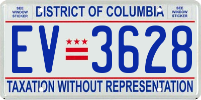 DC license plate EV3628