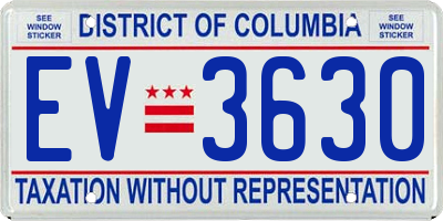 DC license plate EV3630