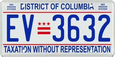DC license plate EV3632