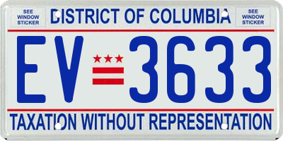 DC license plate EV3633