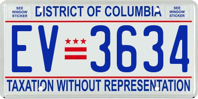 DC license plate EV3634