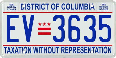 DC license plate EV3635