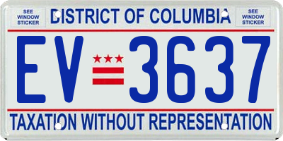 DC license plate EV3637