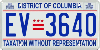 DC license plate EV3640