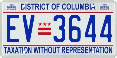 DC license plate EV3644