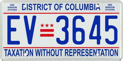 DC license plate EV3645