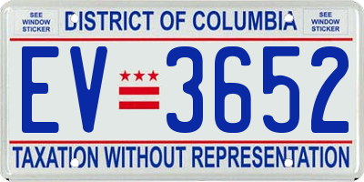 DC license plate EV3652