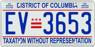 DC license plate EV3653