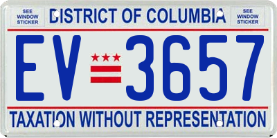 DC license plate EV3657
