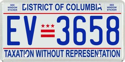 DC license plate EV3658