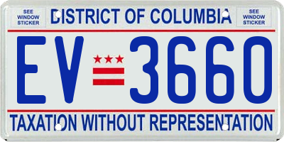 DC license plate EV3660