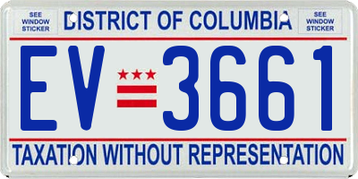DC license plate EV3661