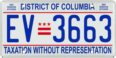 DC license plate EV3663