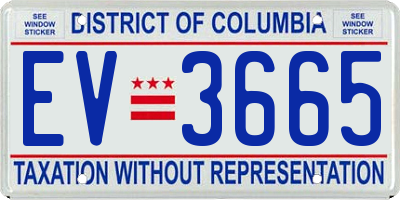 DC license plate EV3665