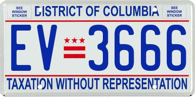 DC license plate EV3666