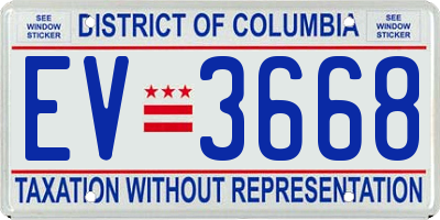 DC license plate EV3668