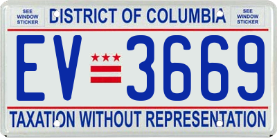 DC license plate EV3669