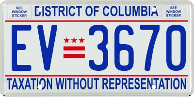 DC license plate EV3670