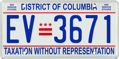 DC license plate EV3671