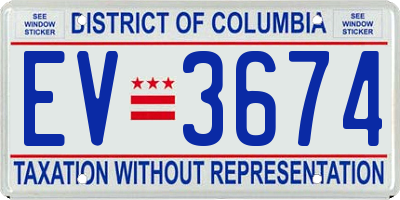 DC license plate EV3674