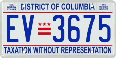 DC license plate EV3675