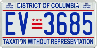 DC license plate EV3685