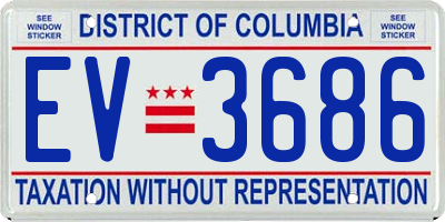 DC license plate EV3686