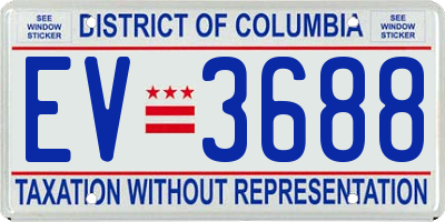 DC license plate EV3688