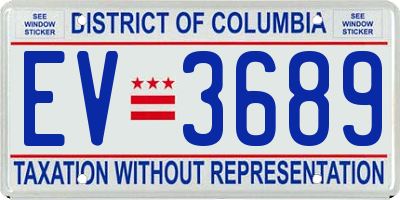 DC license plate EV3689