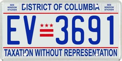 DC license plate EV3691