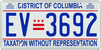 DC license plate EV3692