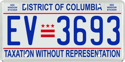 DC license plate EV3693