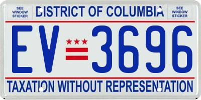 DC license plate EV3696