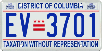 DC license plate EV3701