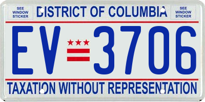 DC license plate EV3706