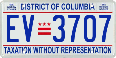 DC license plate EV3707